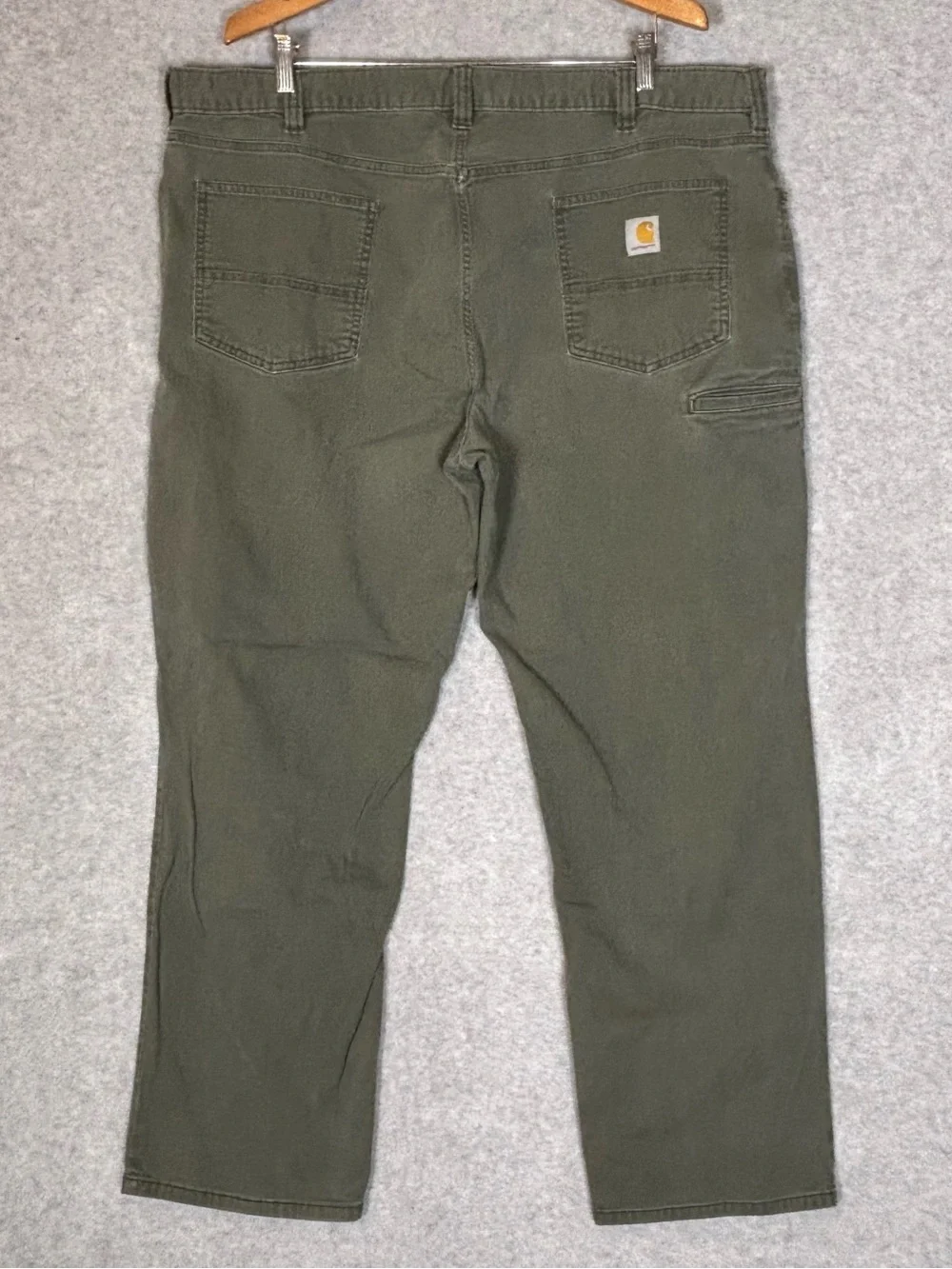 Carhartt Rugged Flex Relaxed Fit Canvas 5-Pocket Work Pants-Green-Men 44x32